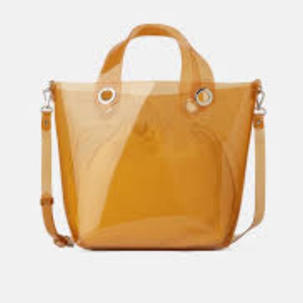 Zara transparent vinyl shopper bag